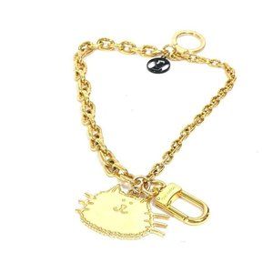 SOLD!! 💎. LOUIS VUITTON  Key Holder Porto Crescenne Catgram chain Bag Charm